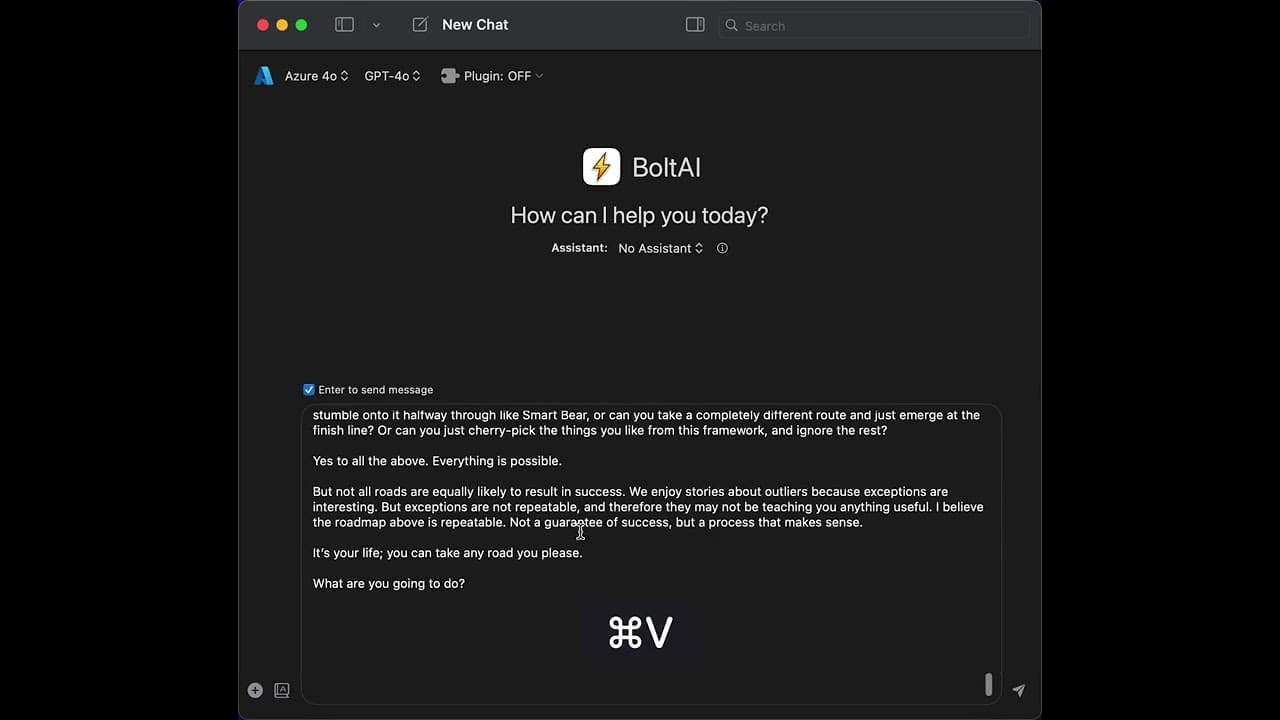 Demo: BoltAI Chat Input Field