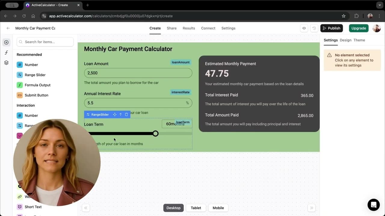 Build Your First Calculator in 60 Seconds (No Coding)