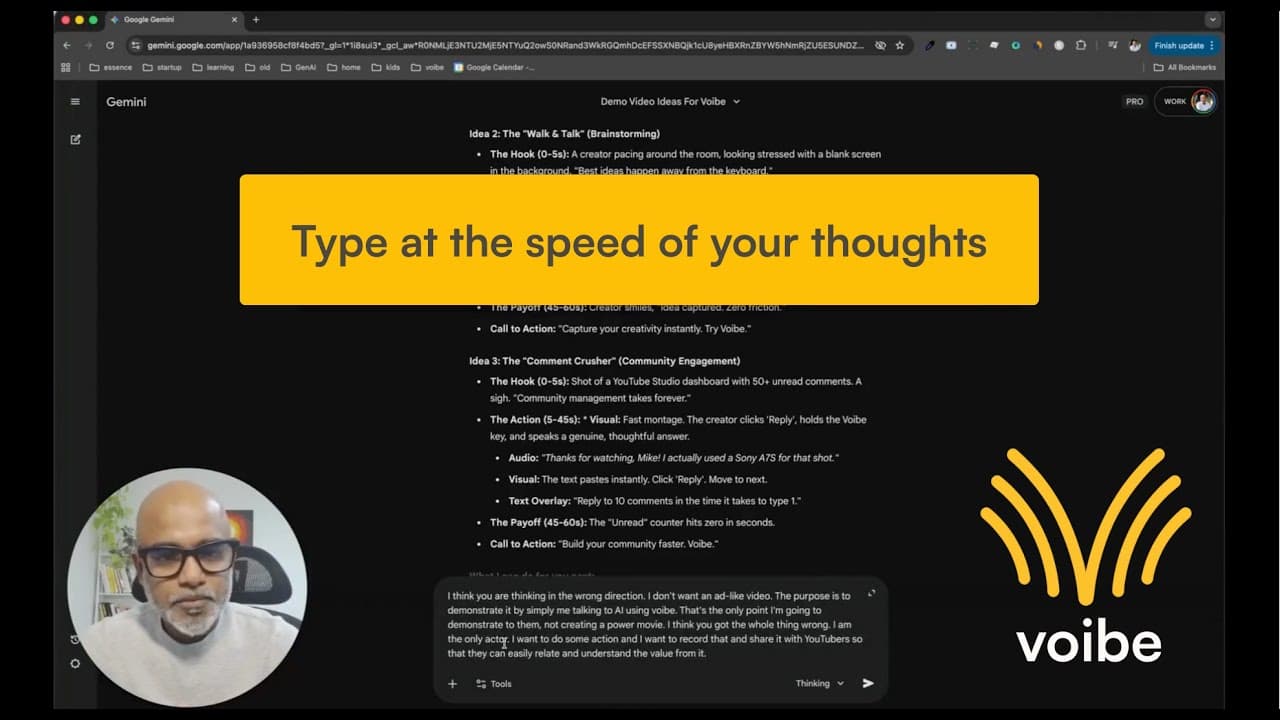 Voibe Demo: Brainstorming Ideas with AI