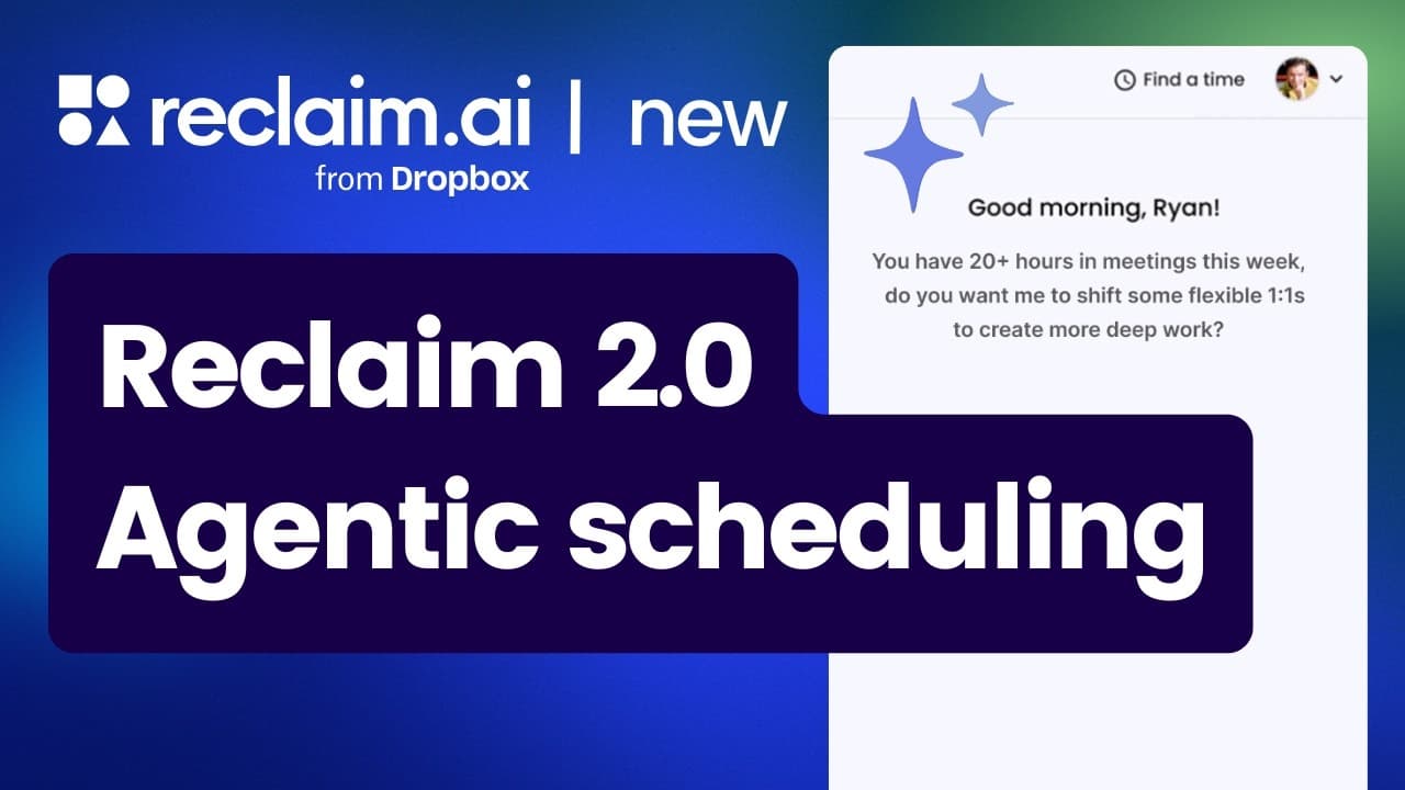 Agentic AI for your calendar ✨ Reclaim.ai 2.0 demo