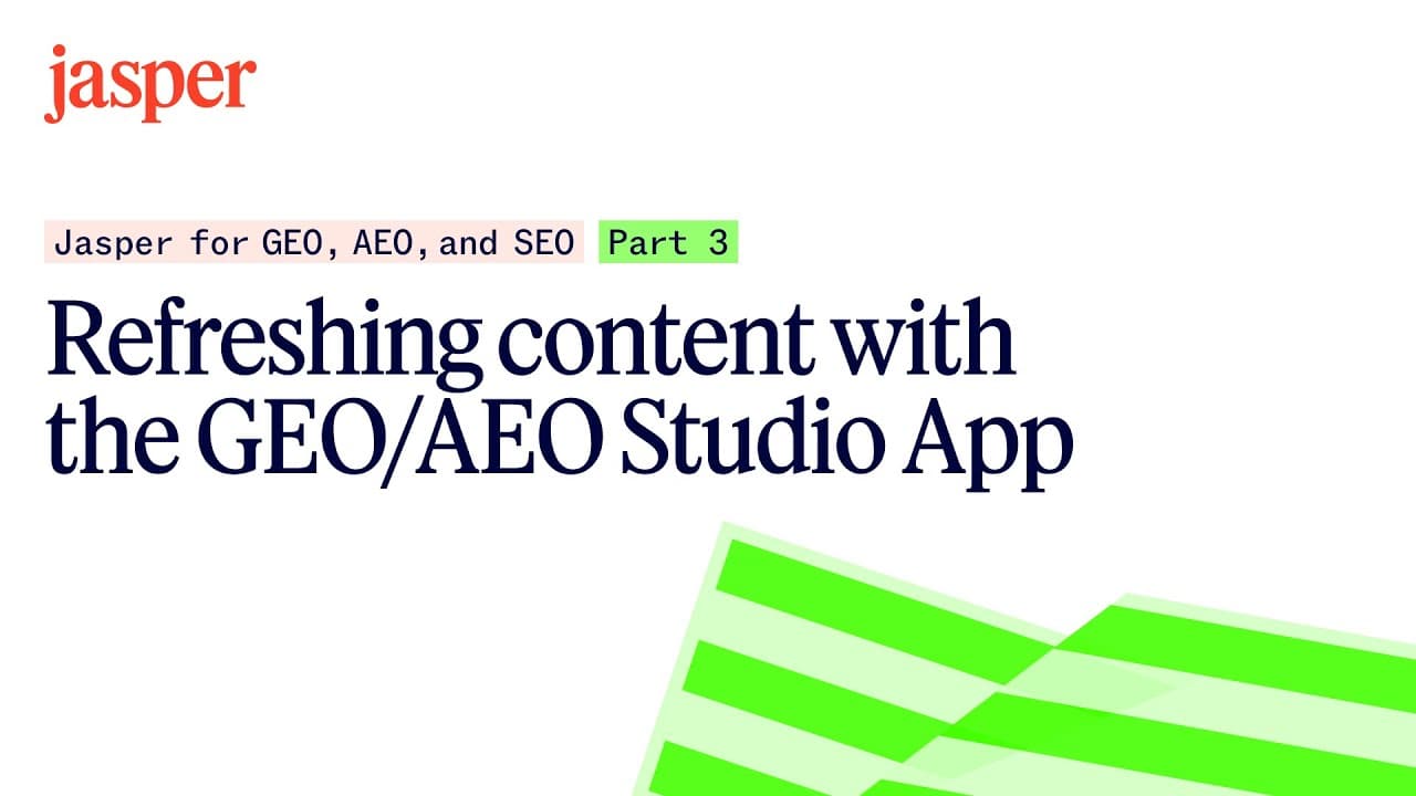 Jasper's AEO/GEO/SEO Rewriter App