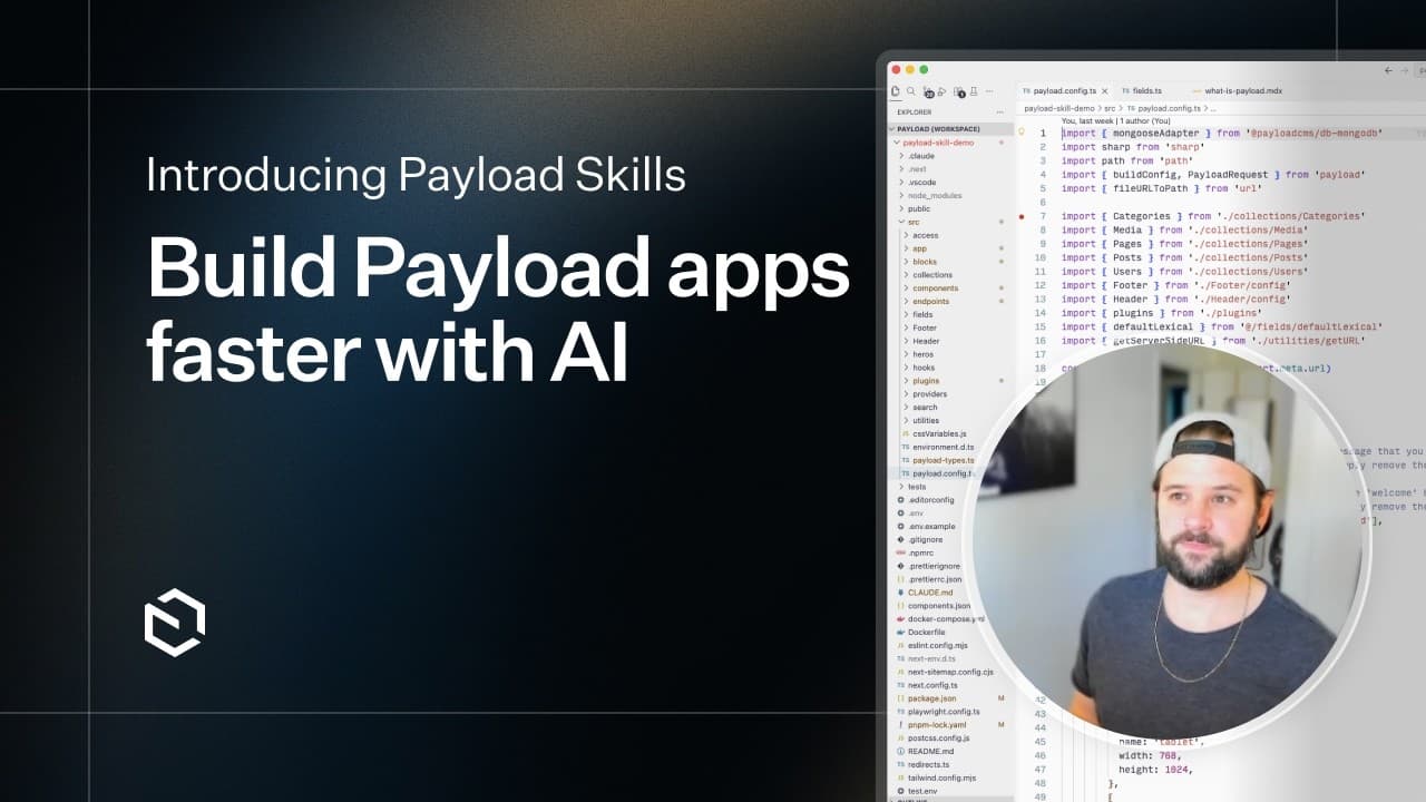 Introducing Payload Skills: Build faster with AI