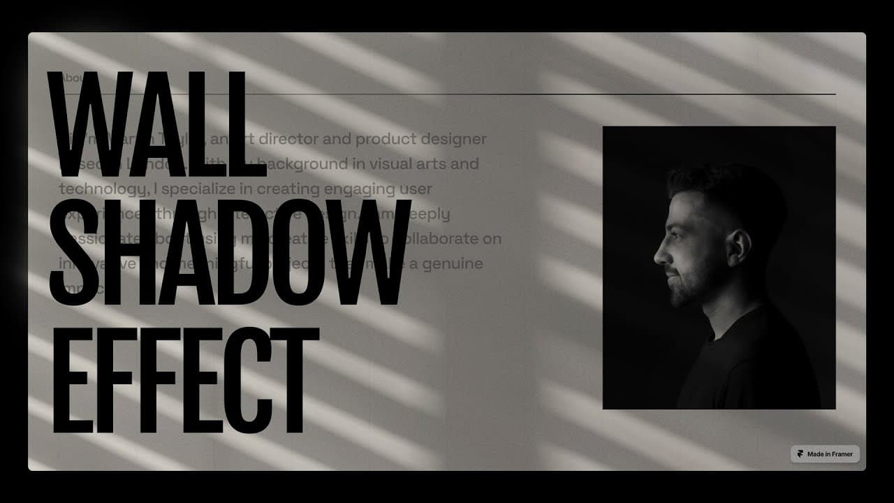 How to create the Wall Shadow Effect in Framer
