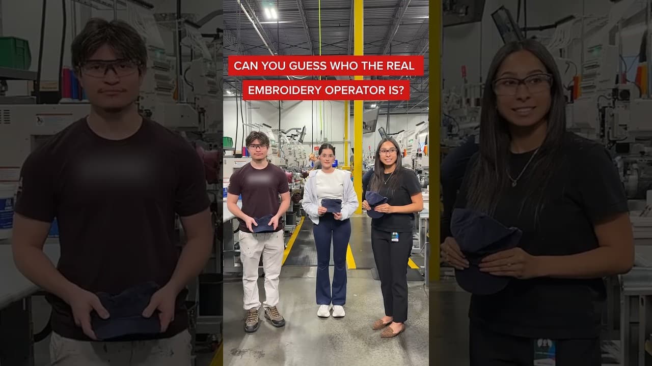 Guess the real embroidery operator  #Embroidery #PrintOnDemand #Printful #BehindTheScenes #GuessingG