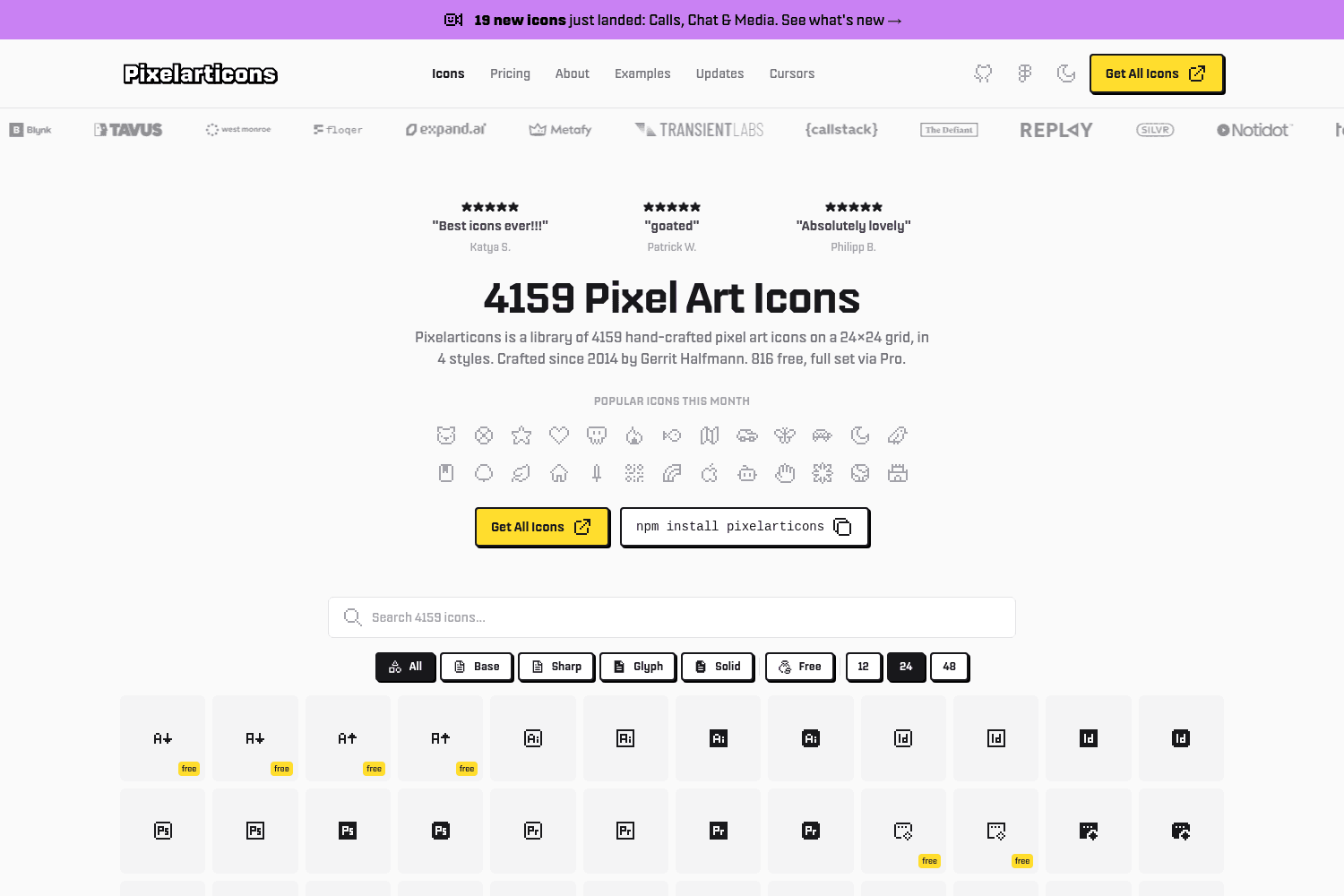 Pixelarticons