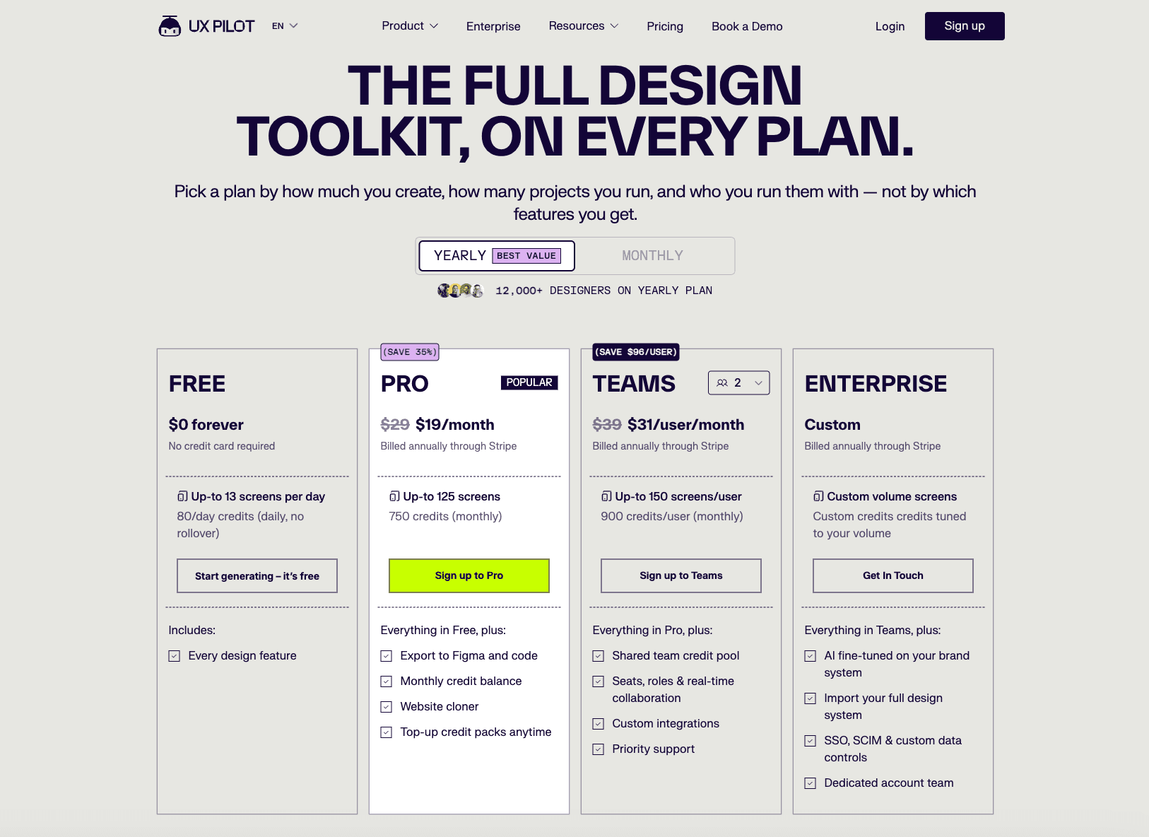 UX Pilot Pricing
