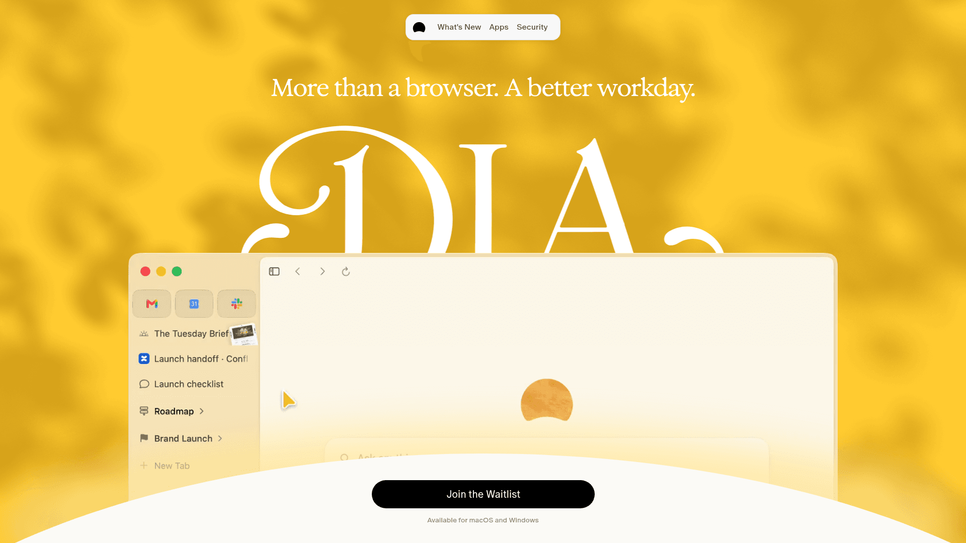 Dia homepage