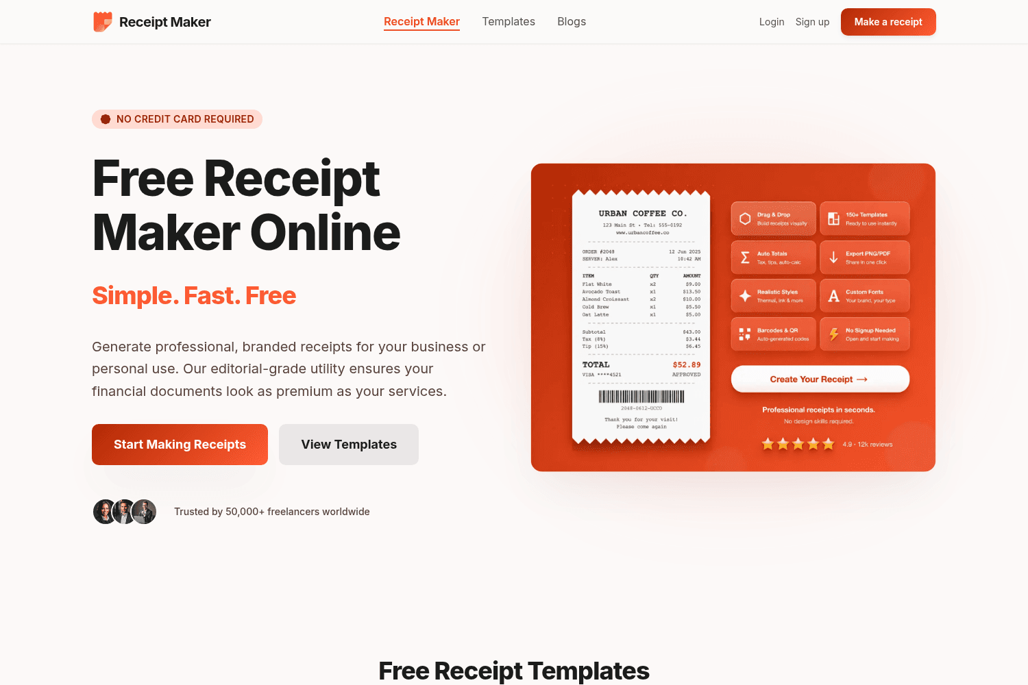 Receipt Maker