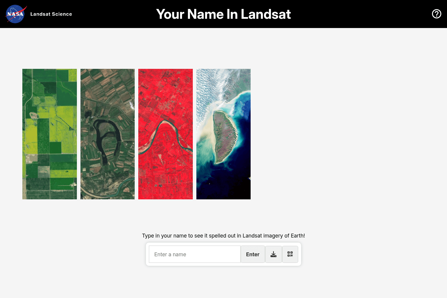 Your Name In Landsat